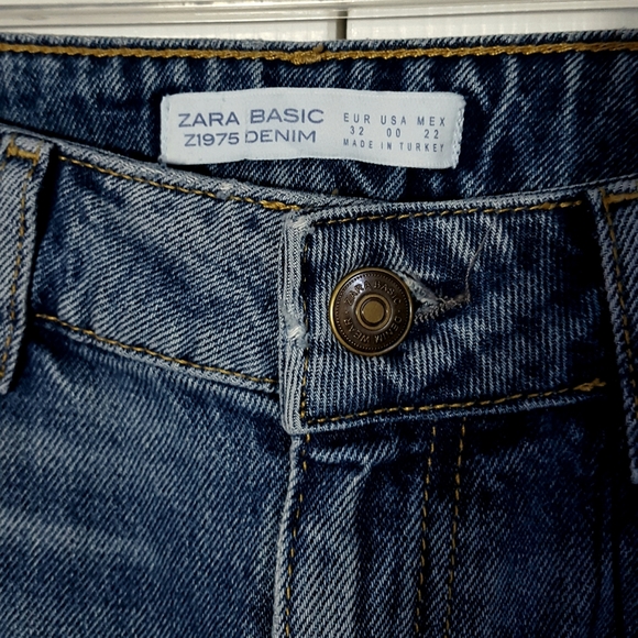 Zara Relaxed Embroidered Sequin Distressed Jeans - Picture 4 of 8